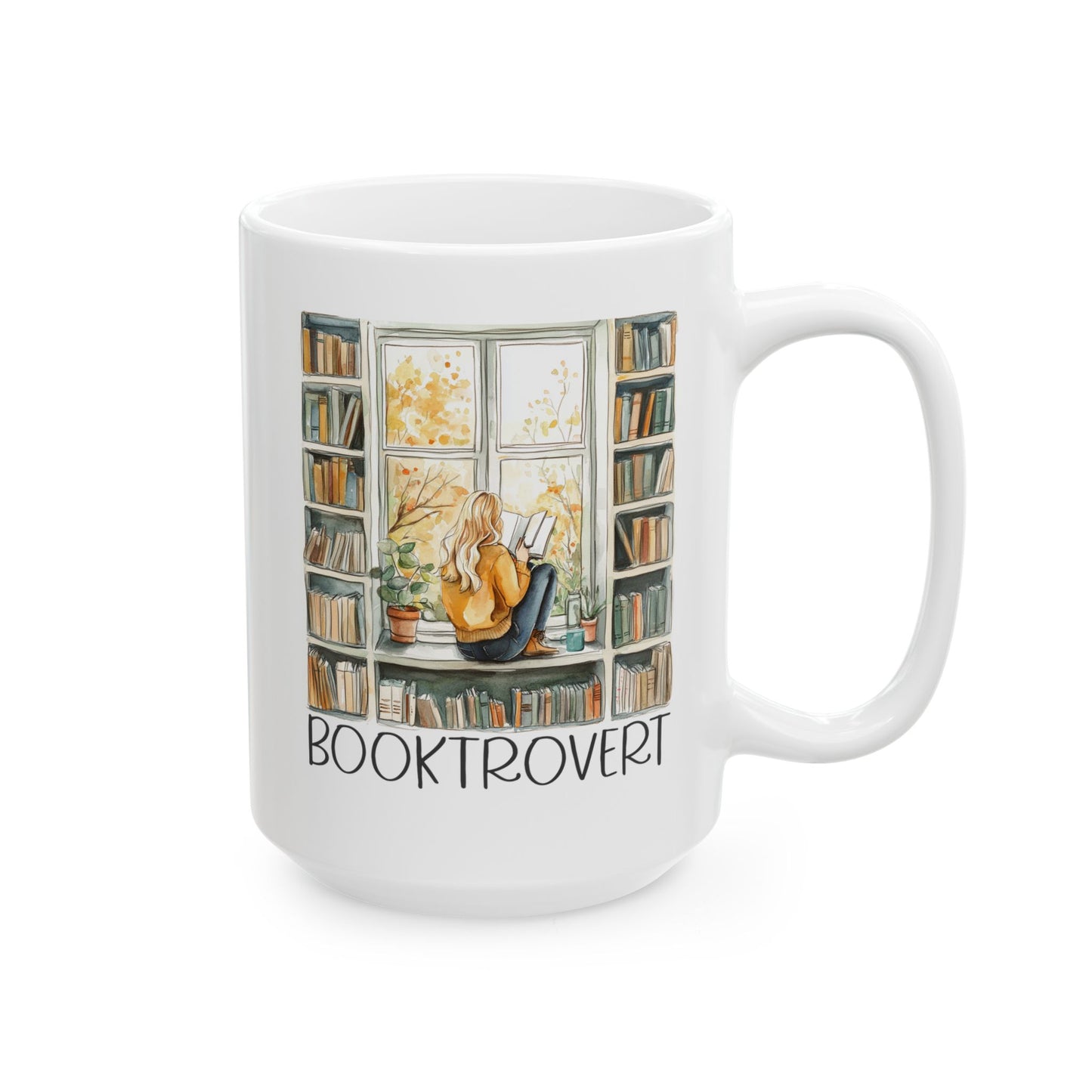 Booktrovert Mug, Book Lover Gift, Book Lover Art