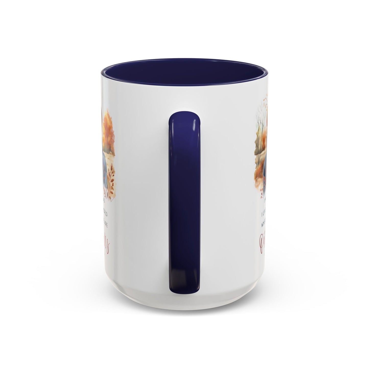 Octobers Mug, Fall Mug, 15 oz, Watercolor Autumn Coffee Mug