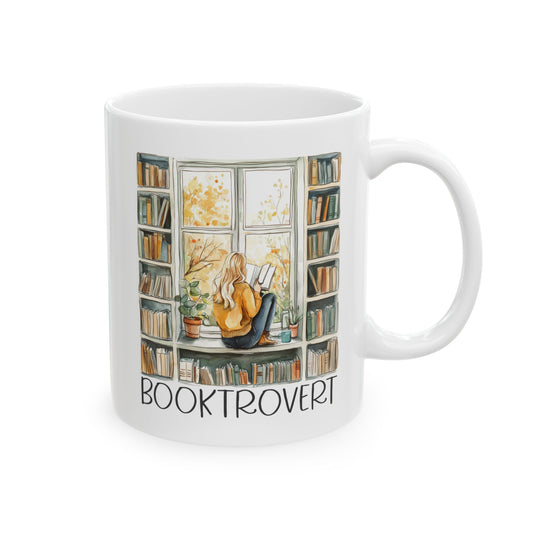 Booktrovert Mug, Book Lover Gift, Book Lover Art