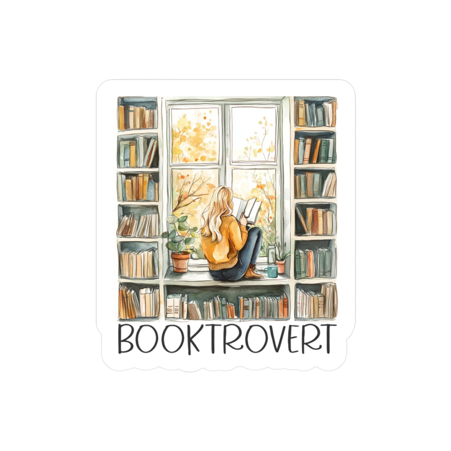 Booktrovert Sticker - Book Lovers Sticker