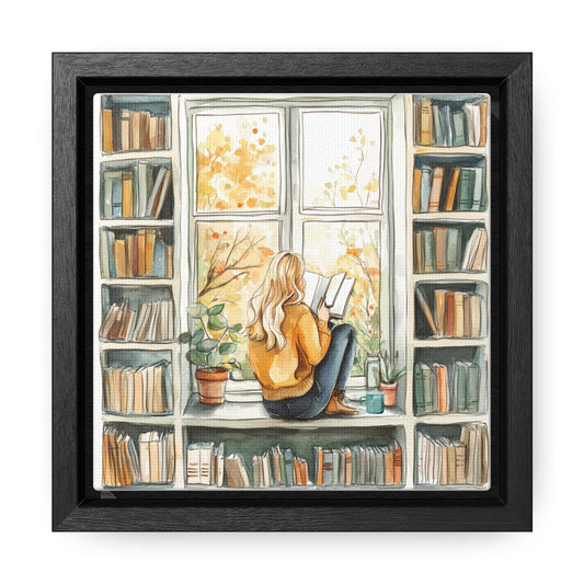 Booktrovert 6x6 inches Framed Canvas Artwork