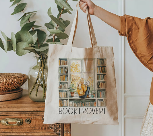 Booktrovert Tote Bag - Book Lovers Tote